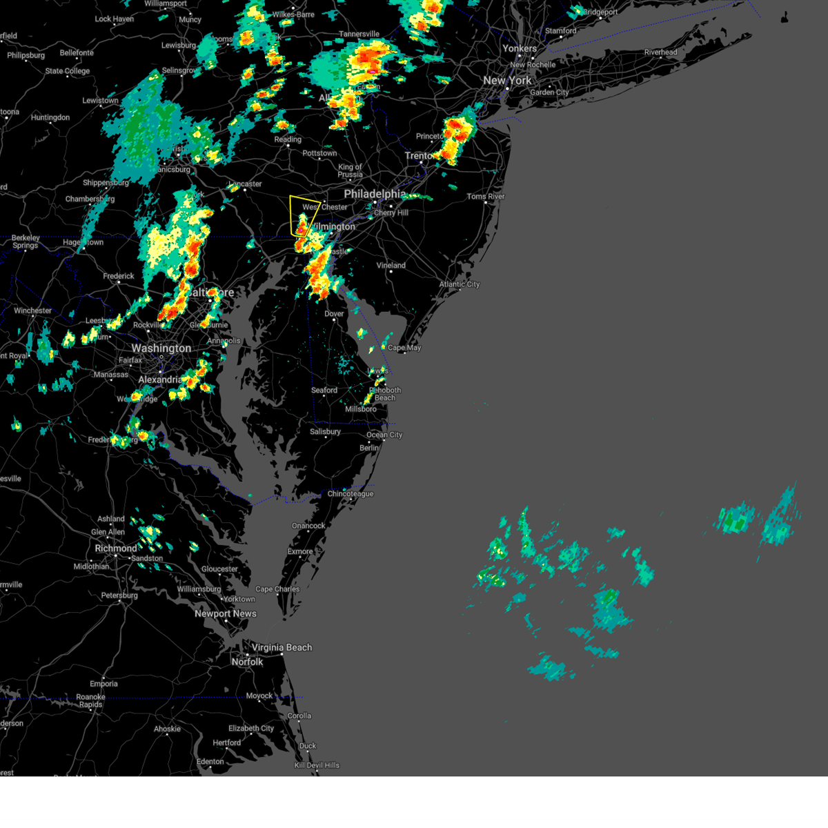 Interactive Hail Maps Hail Map for Toughkenamon, PA