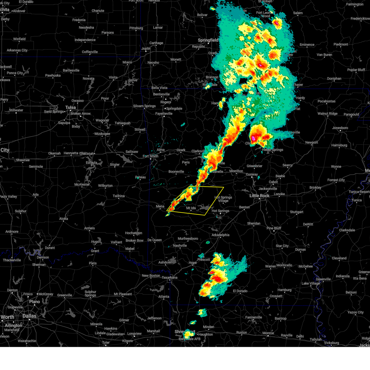 Interactive Hail Maps Hail Map for Mount Ida, AR
