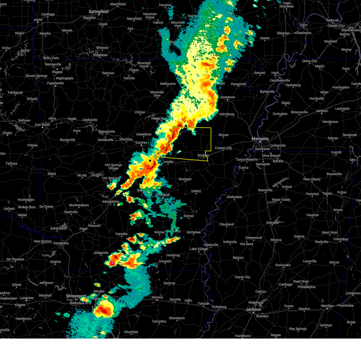 Interactive Hail Maps Hail Map for Brinkley, AR