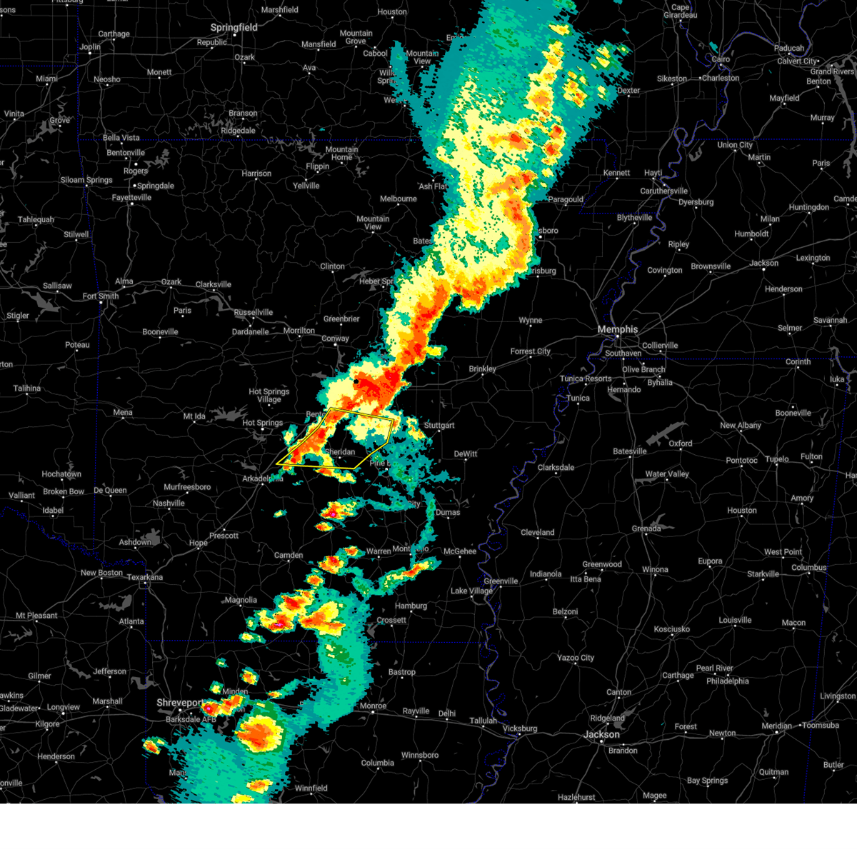 Interactive Hail Maps Hail Map for Sheridan, AR