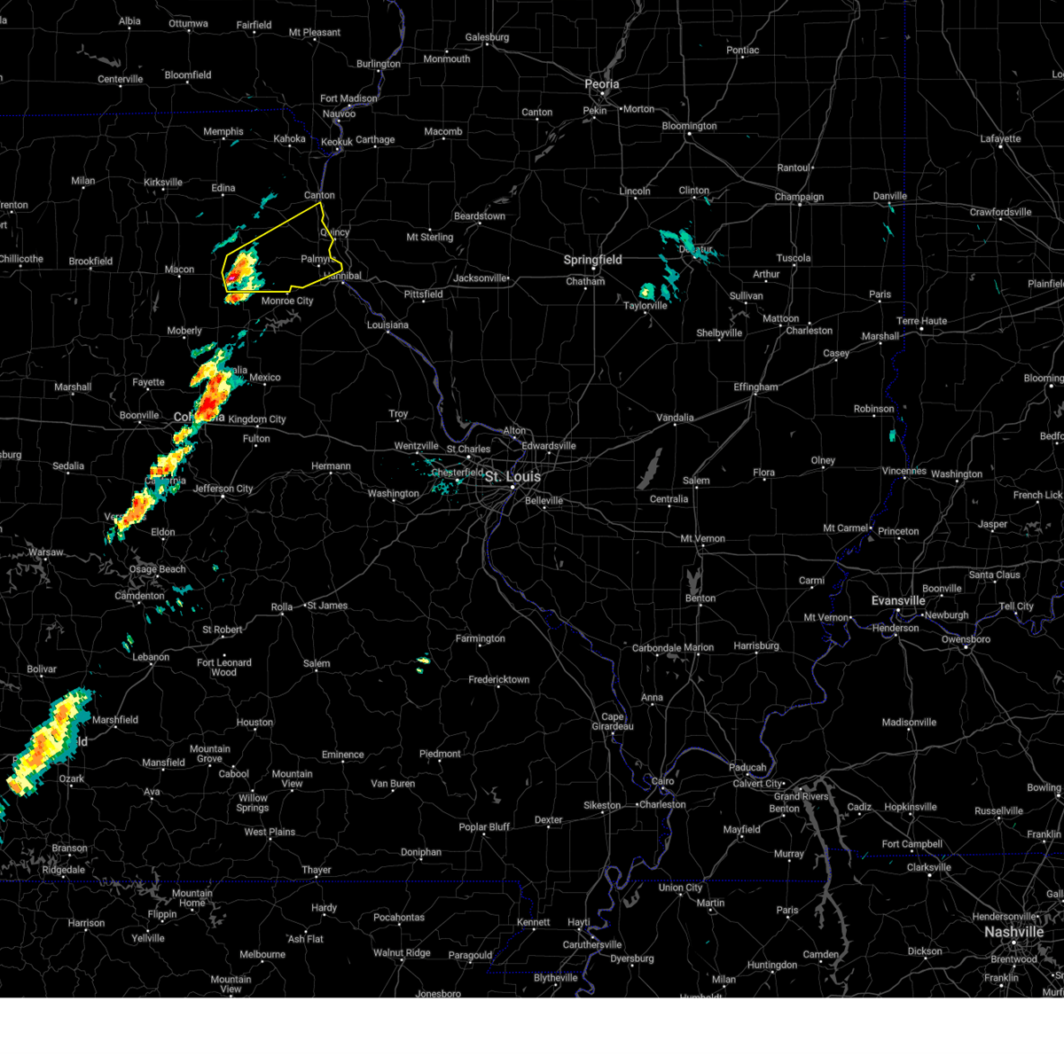 Interactive Hail Maps Hail Map for Palmyra, MO