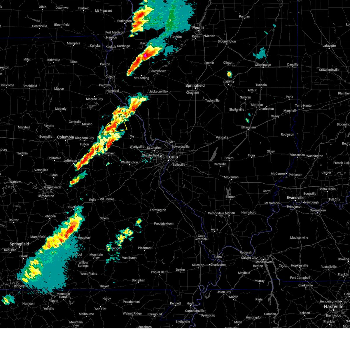 Interactive Hail Maps Hail Map for Wellsville, MO