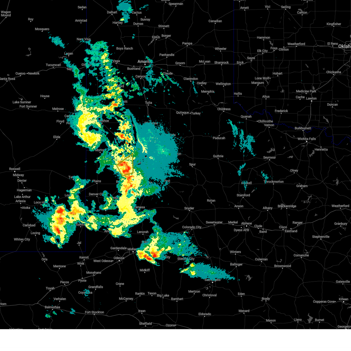 Interactive Hail Maps Hail Map for Meadow, TX