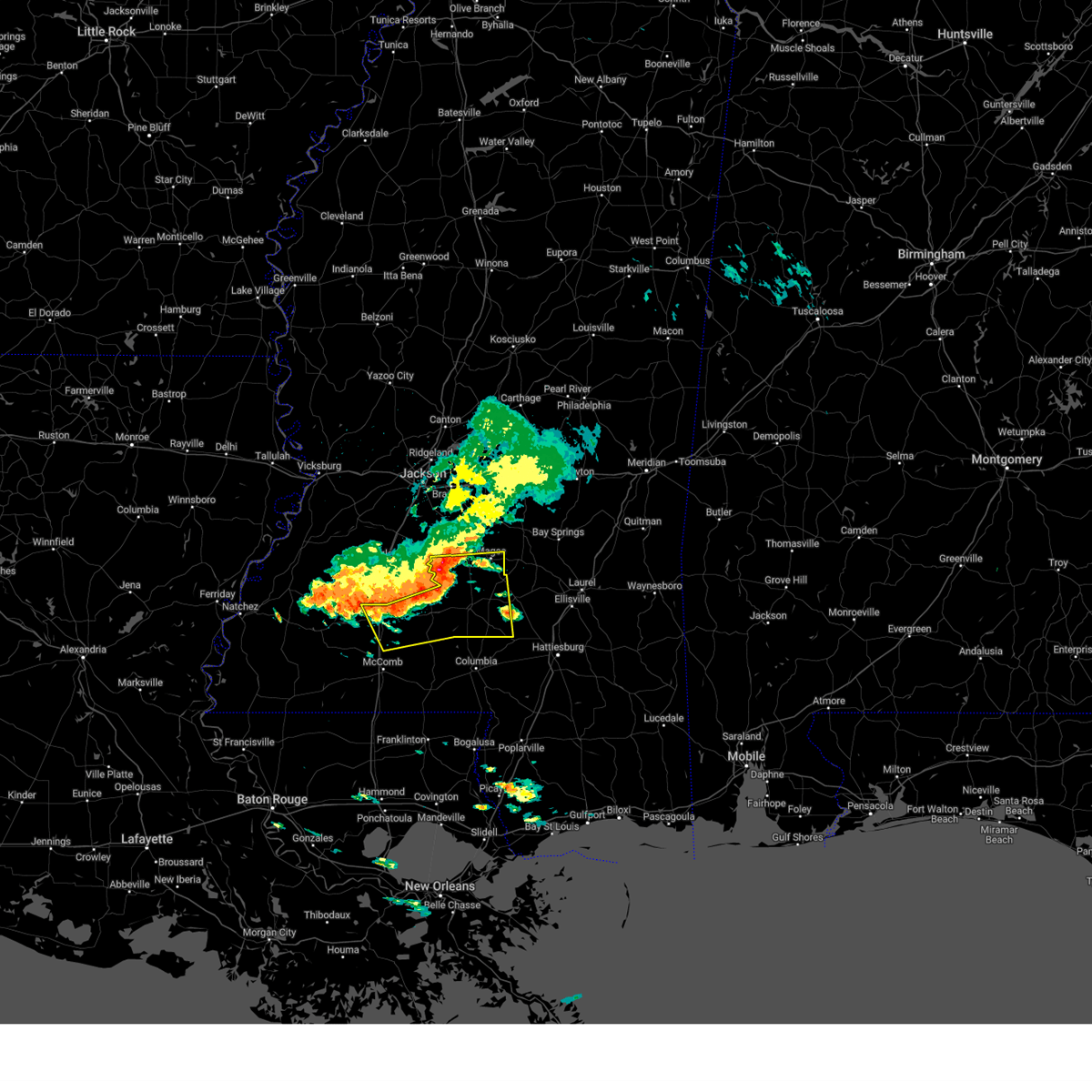 Interactive Hail Maps Hail Map for Brookhaven, MS