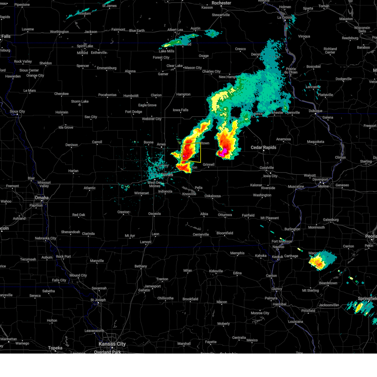 Interactive Hail Maps Hail Map for Rhodes, IA