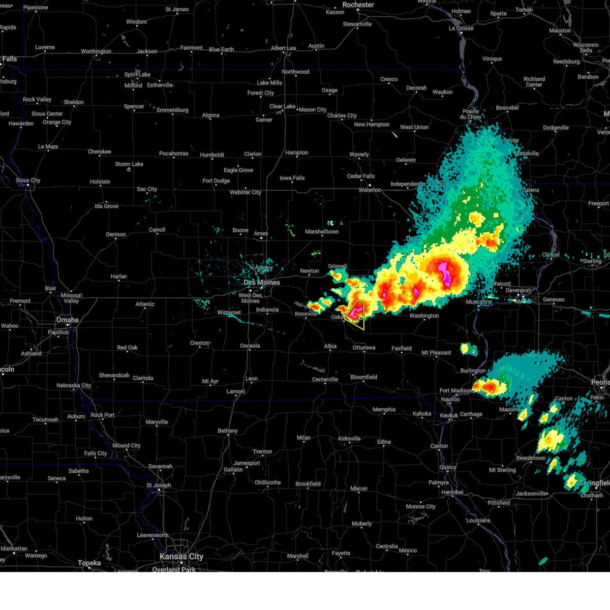 Interactive Hail Maps Hail Map for Oskaloosa, IA