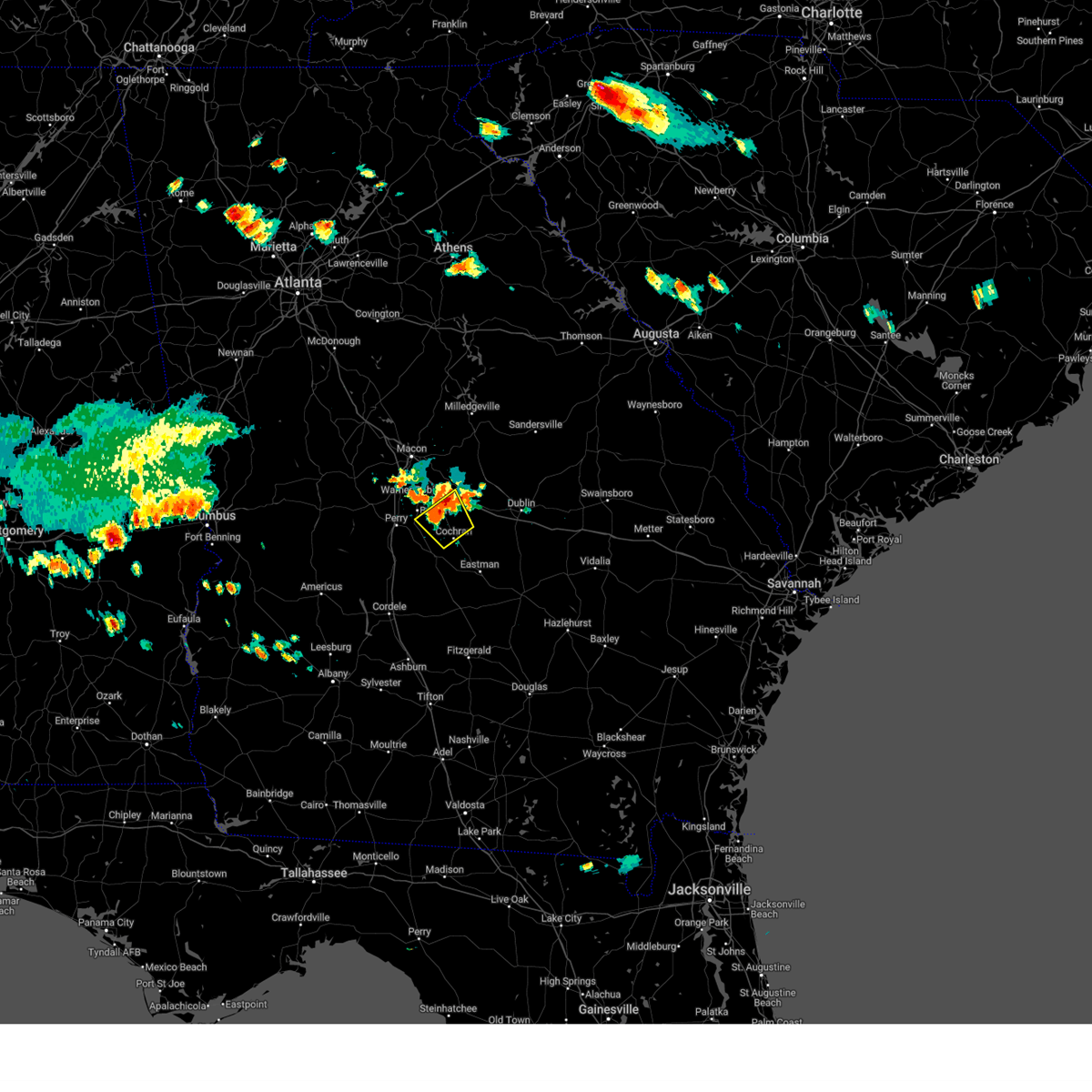 Interactive Hail Maps Hail Map for Cochran, GA