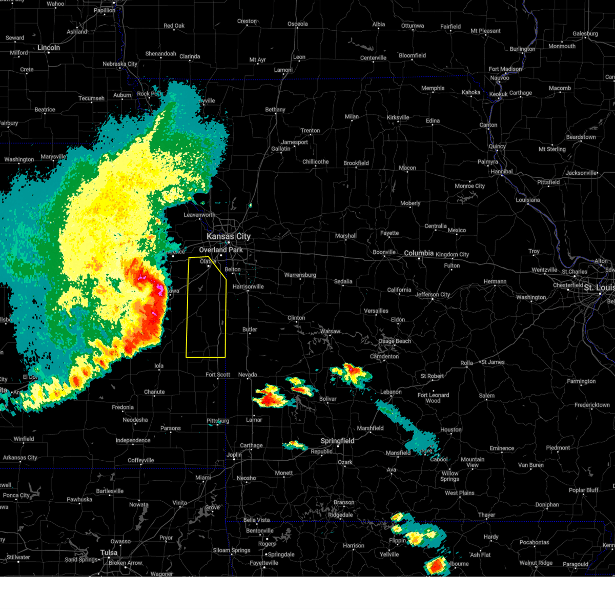 Interactive Hail Maps Hail Map for Overland Park, KS
