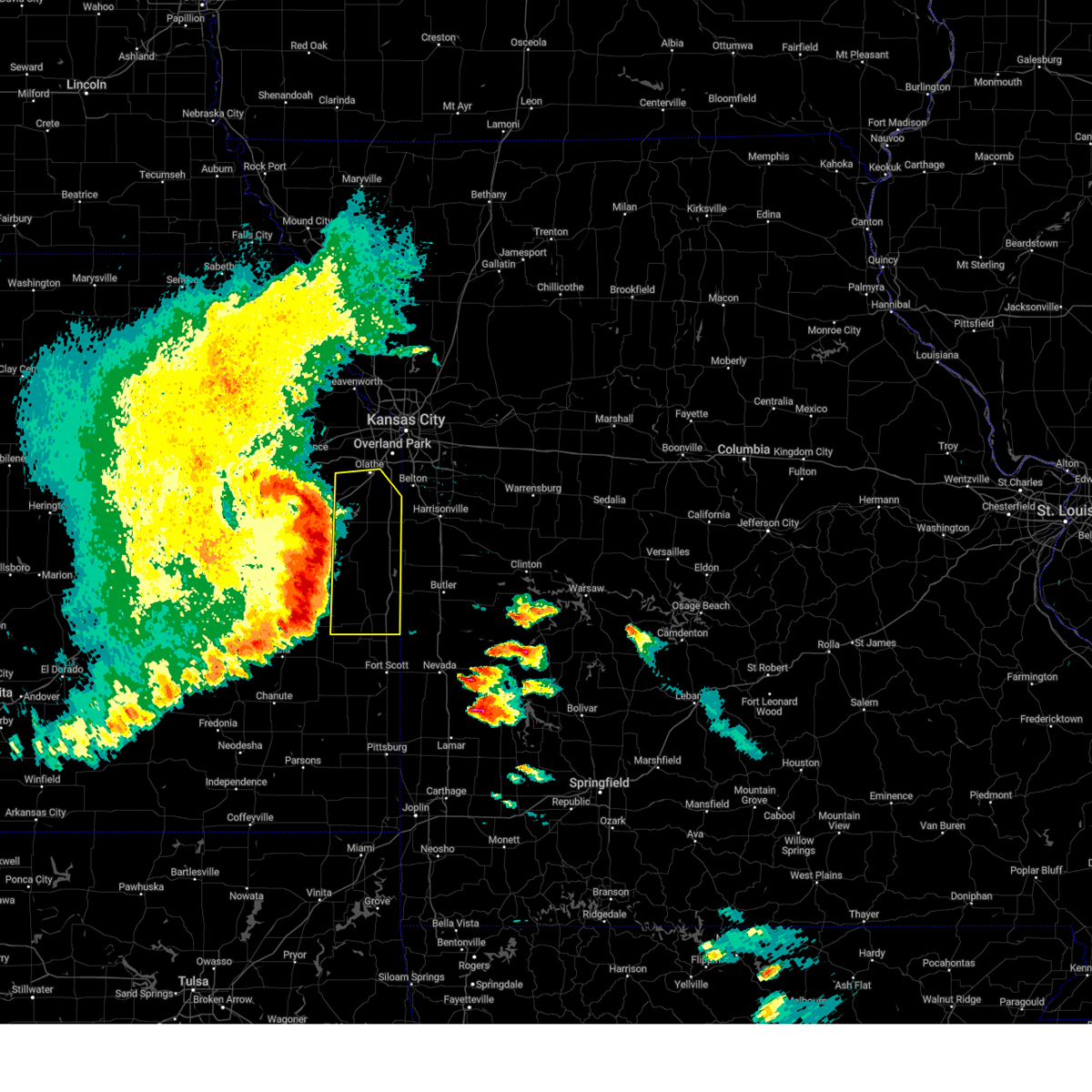 Interactive Hail Maps Hail Map for Overland Park, KS