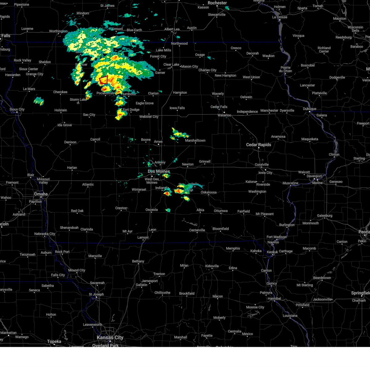 Interactive Hail Maps Hail Map for Mallard, IA
