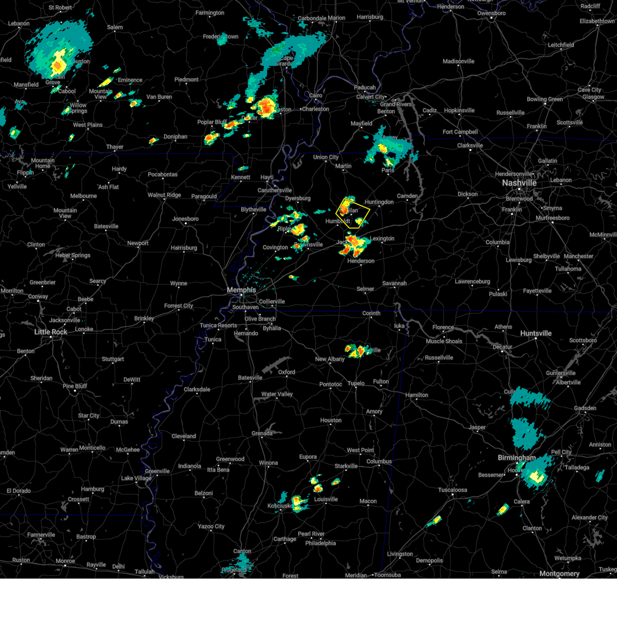 Interactive Hail Maps Hail Map for McLemoresville, TN