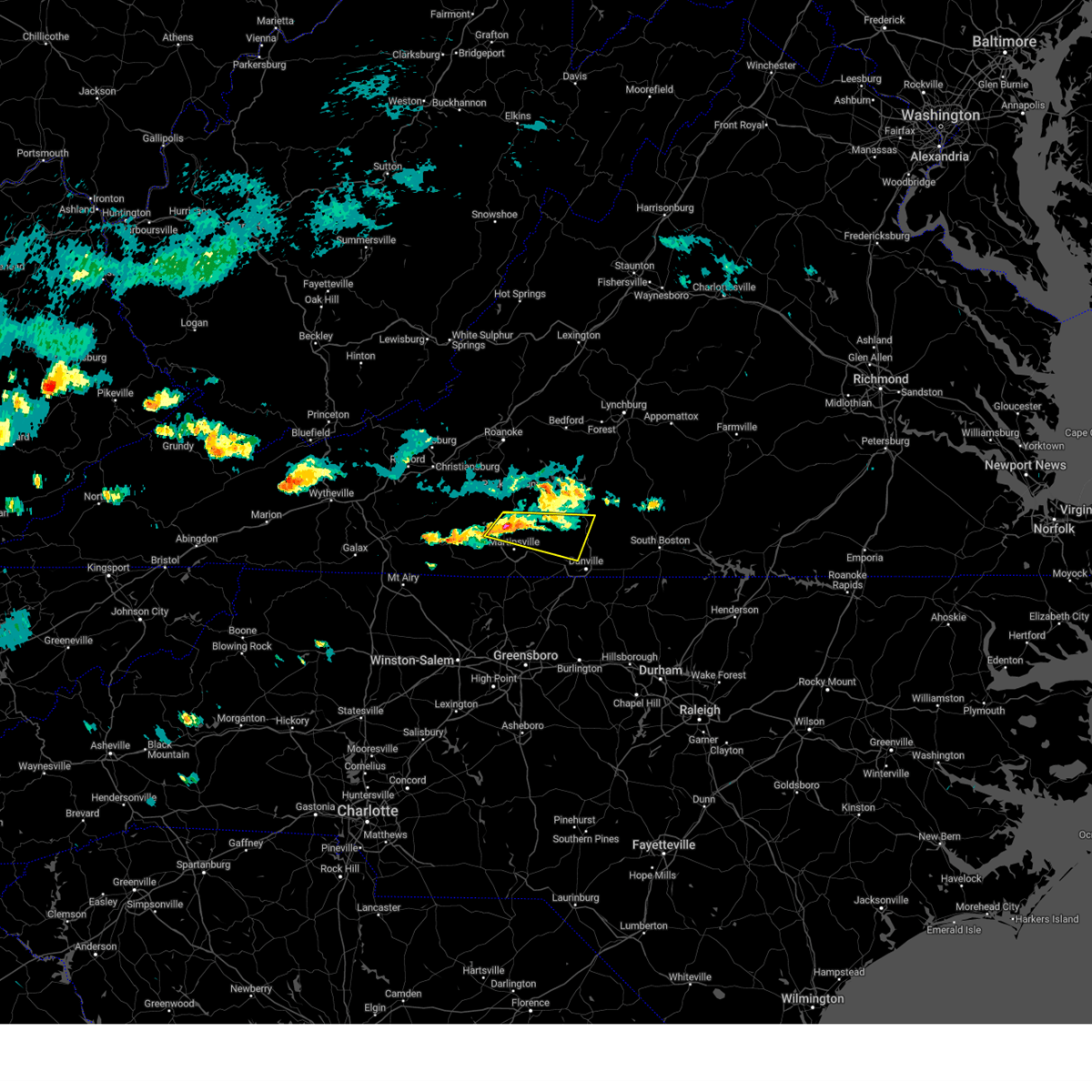 Interactive Hail Maps Hail Map for Bassett, VA