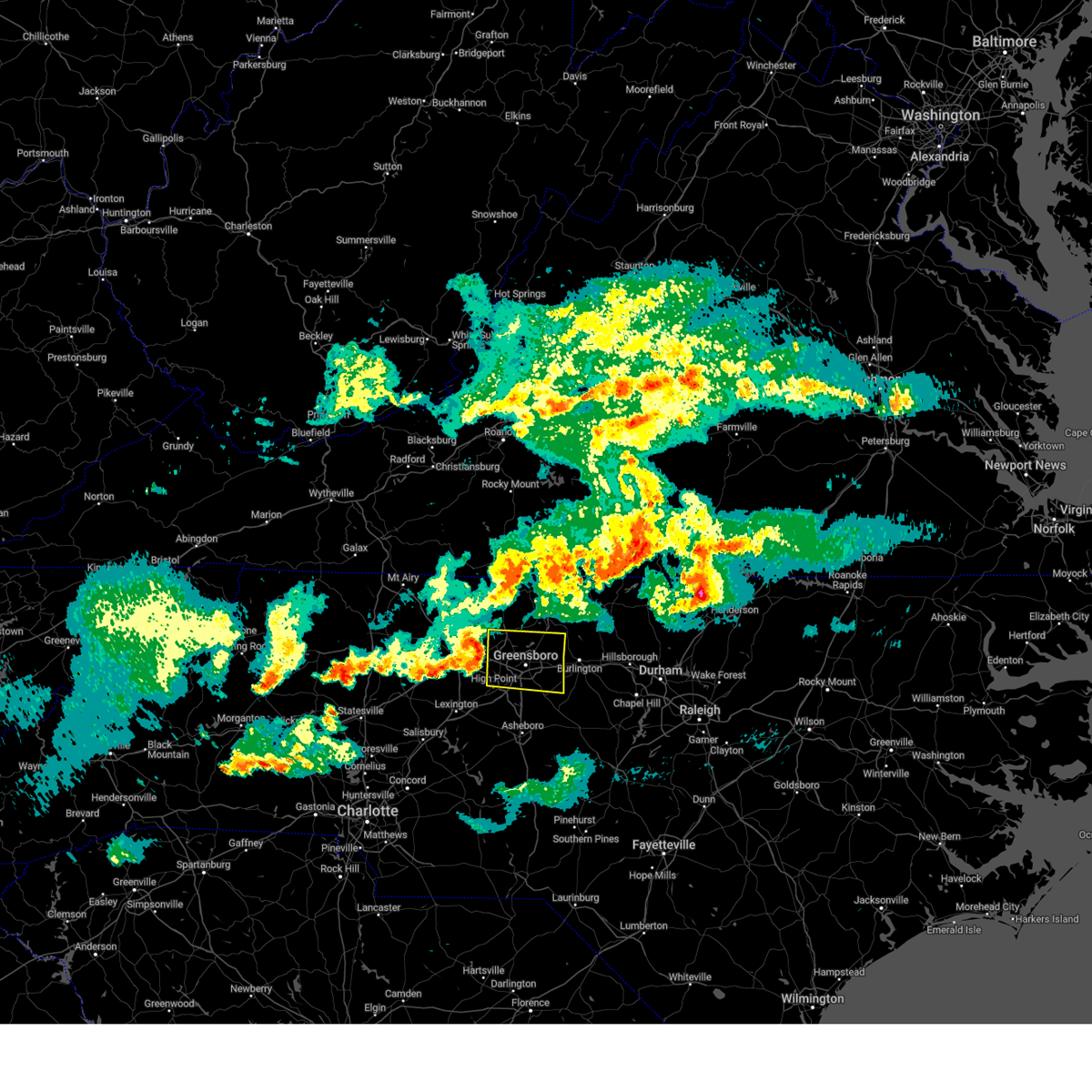 Interactive Hail Maps Hail Map for Greensboro, NC