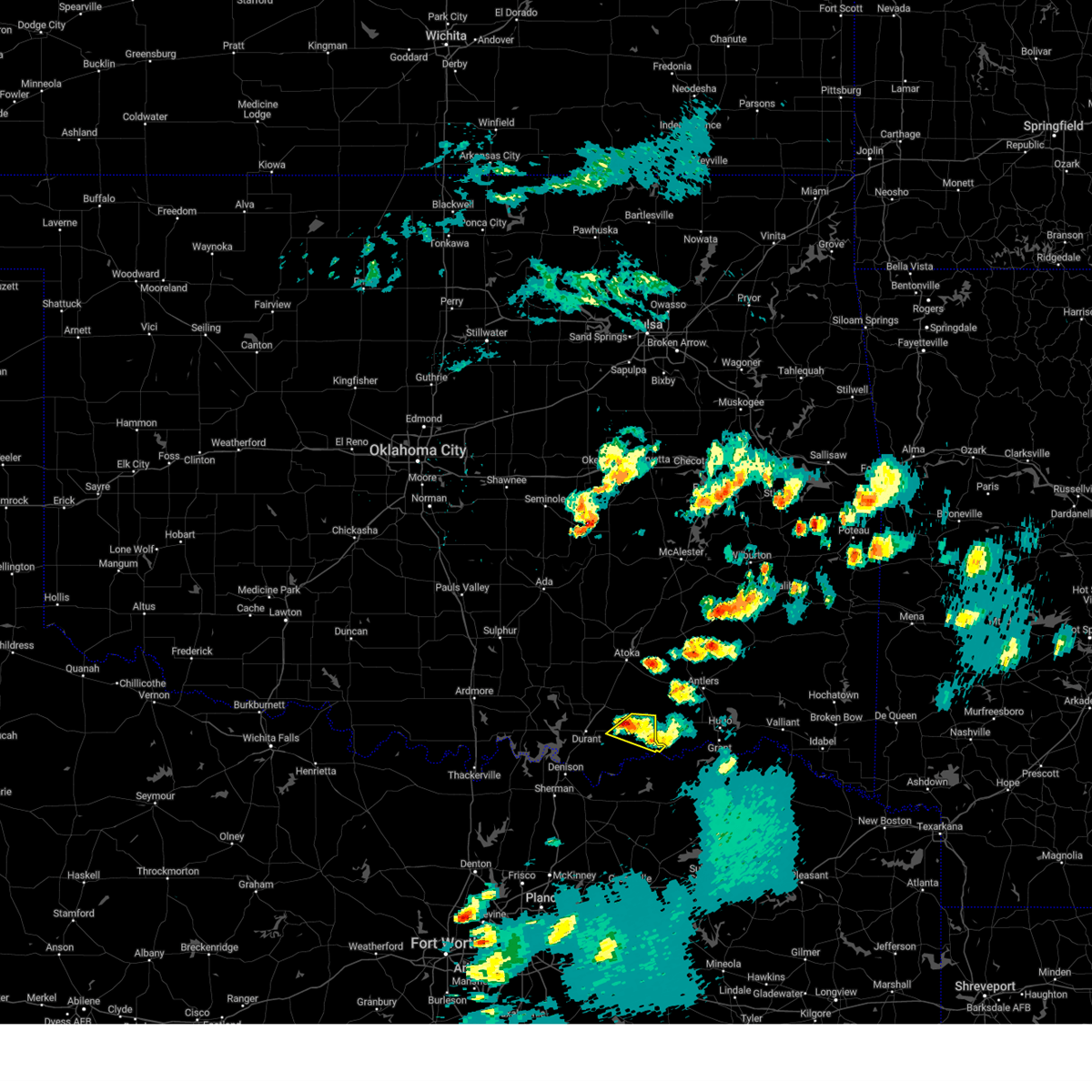 Interactive Hail Maps Hail Map for Bokchito, OK