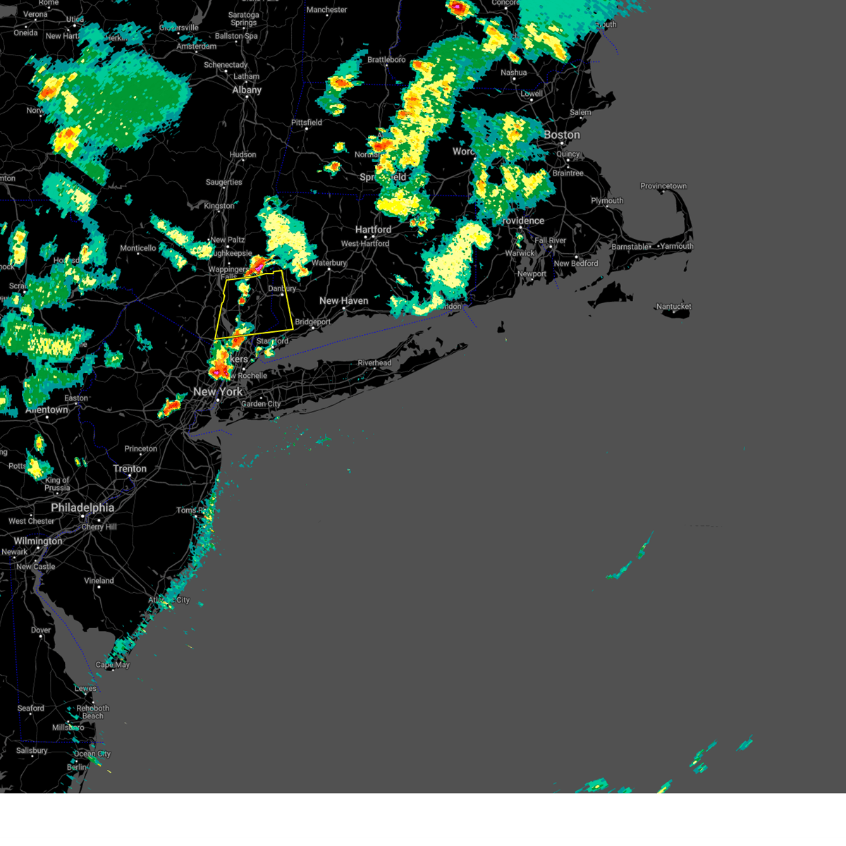 Interactive Hail Maps Hail Map for Stamford, CT
