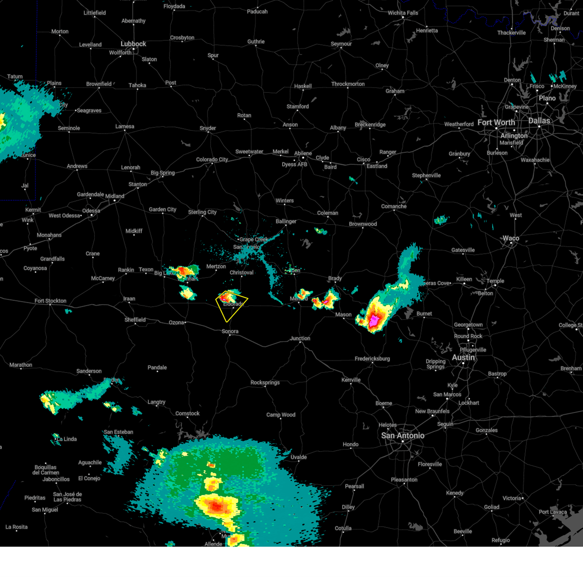 Interactive Hail Maps Hail Map for Eldorado, TX