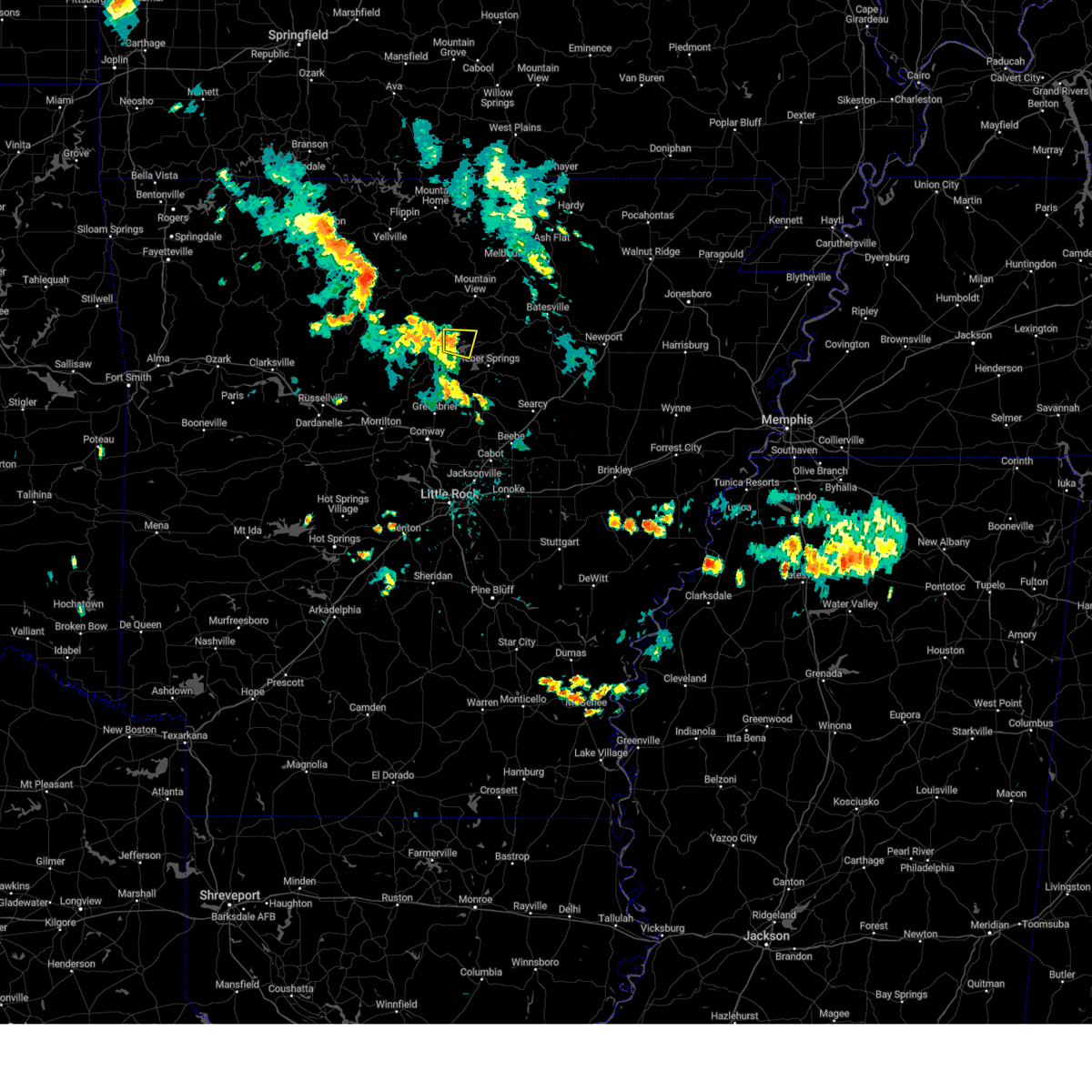Interactive Hail Maps Hail Map for Shirley, AR