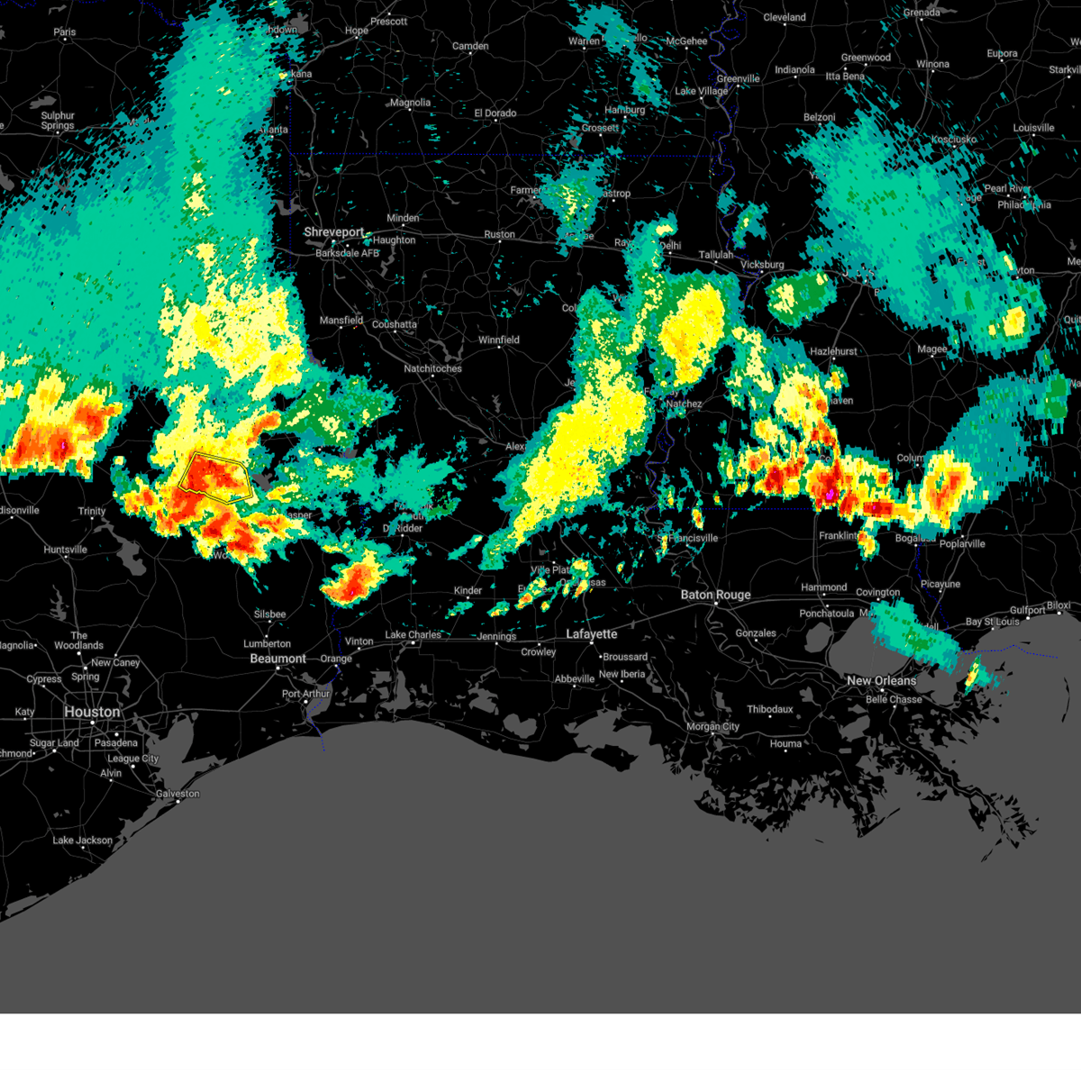 Interactive Hail Maps Hail Map for Huntington, TX