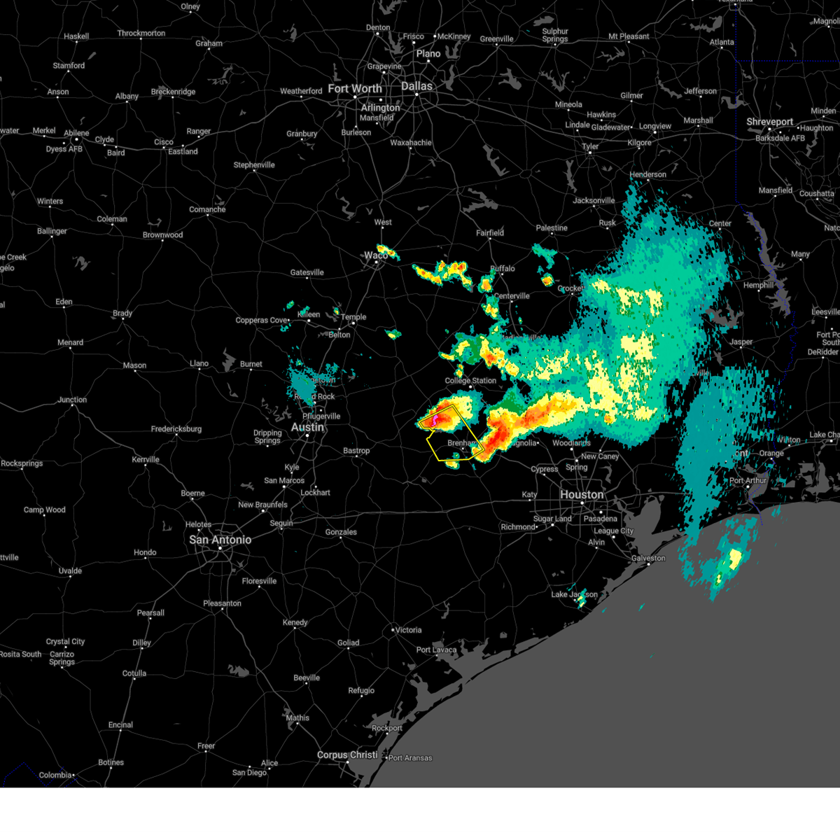 Interactive Hail Maps Hail Map for Somerville, TX