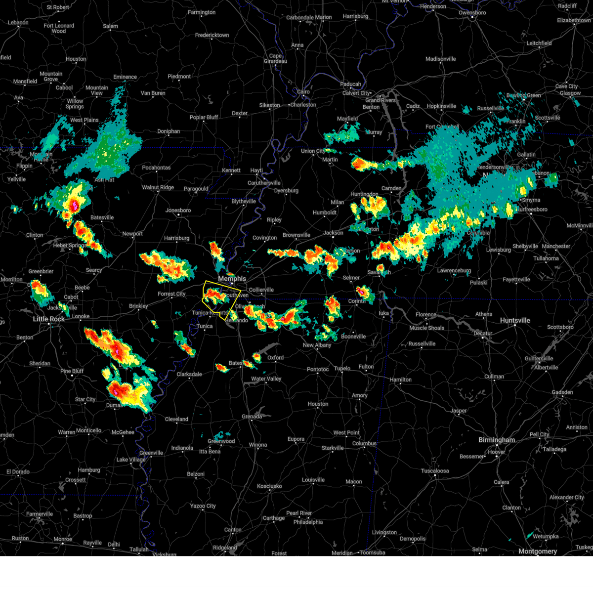 Interactive Hail Maps Hail Map for Horseshoe Lake, AR