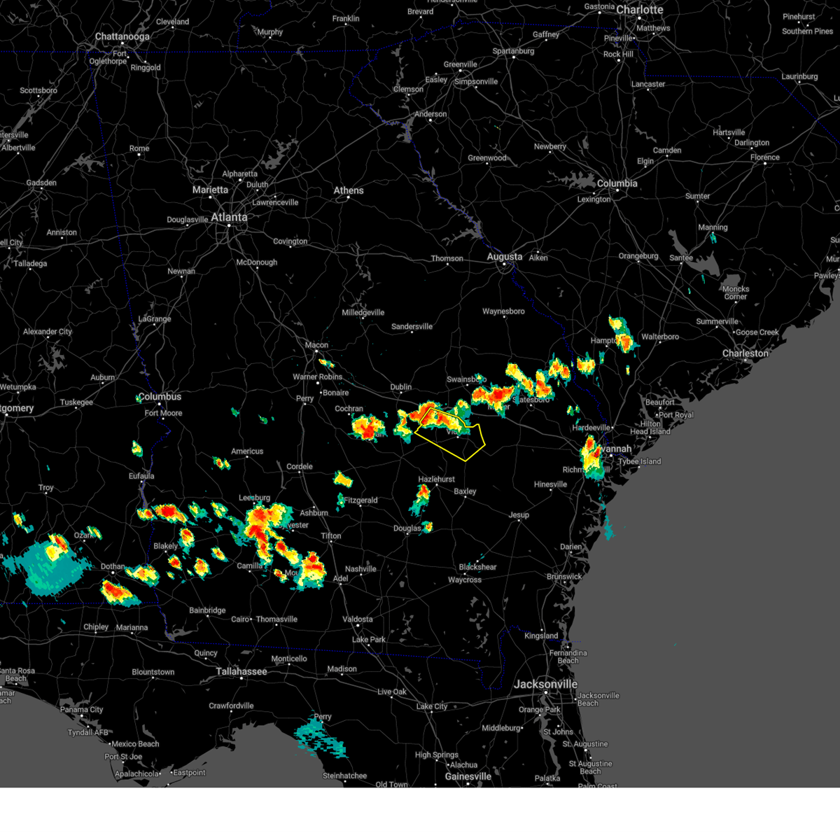 Interactive Hail Maps Hail Map for Vidalia, GA
