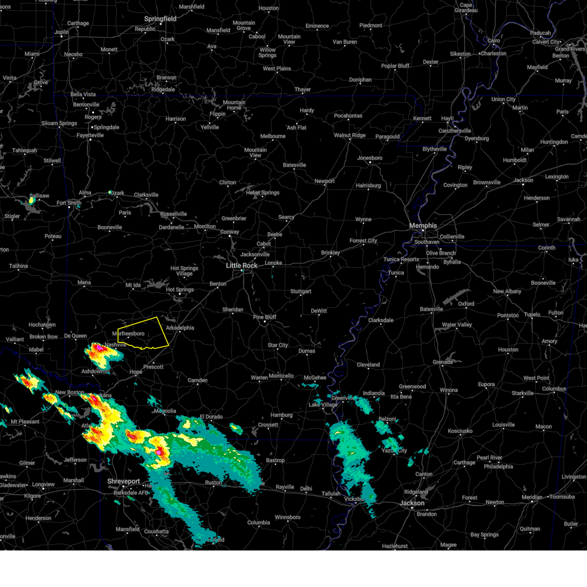 Interactive Hail Maps Hail Map for Murfreesboro, AR
