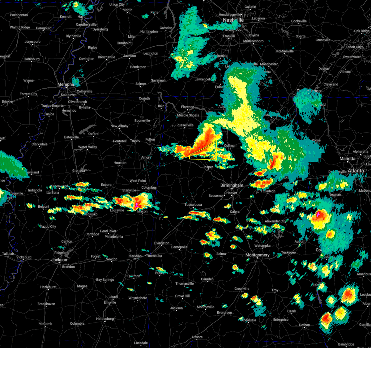 Interactive Hail Maps Hail Map for Arley, AL