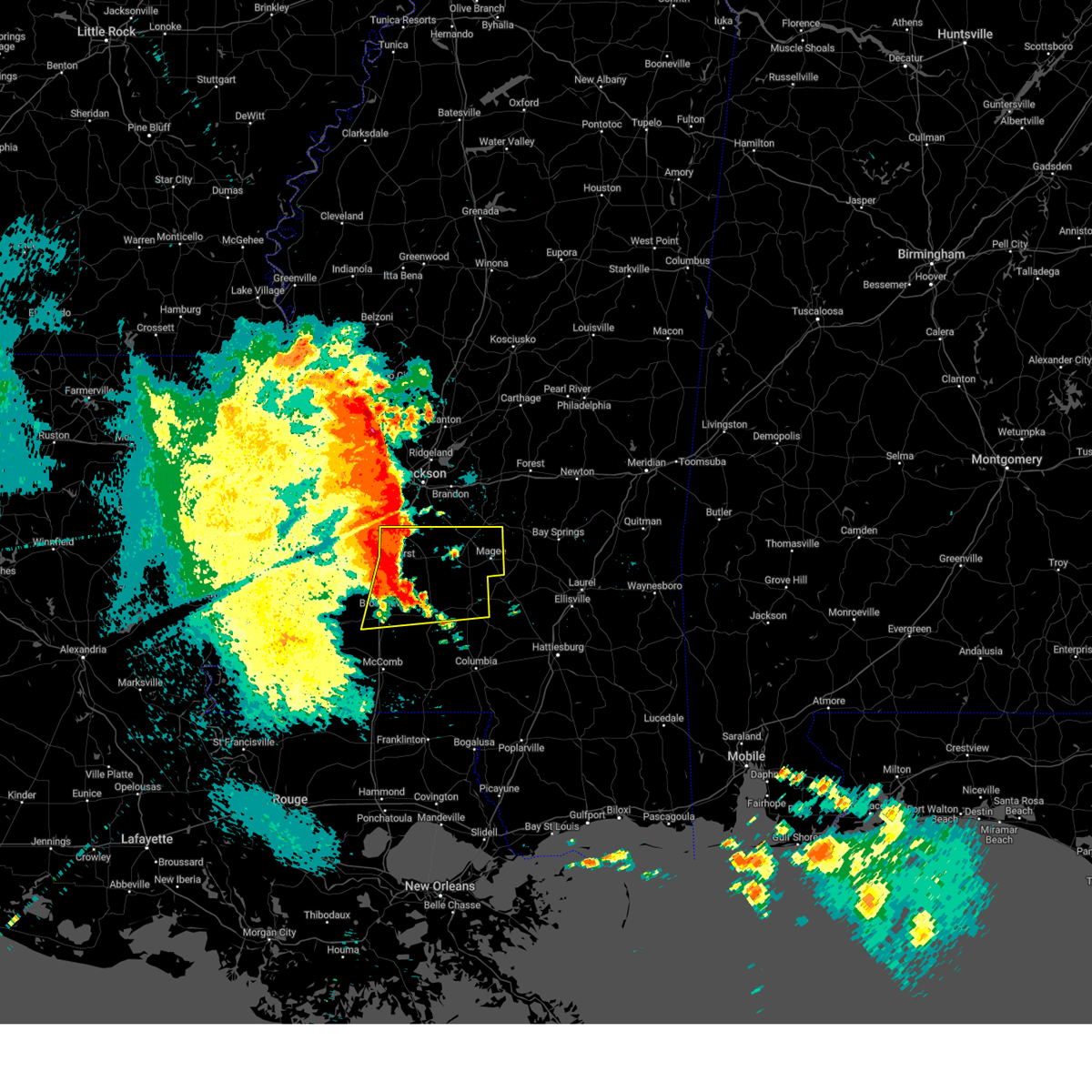 Interactive Hail Maps Hail Map for Crystal Springs, MS