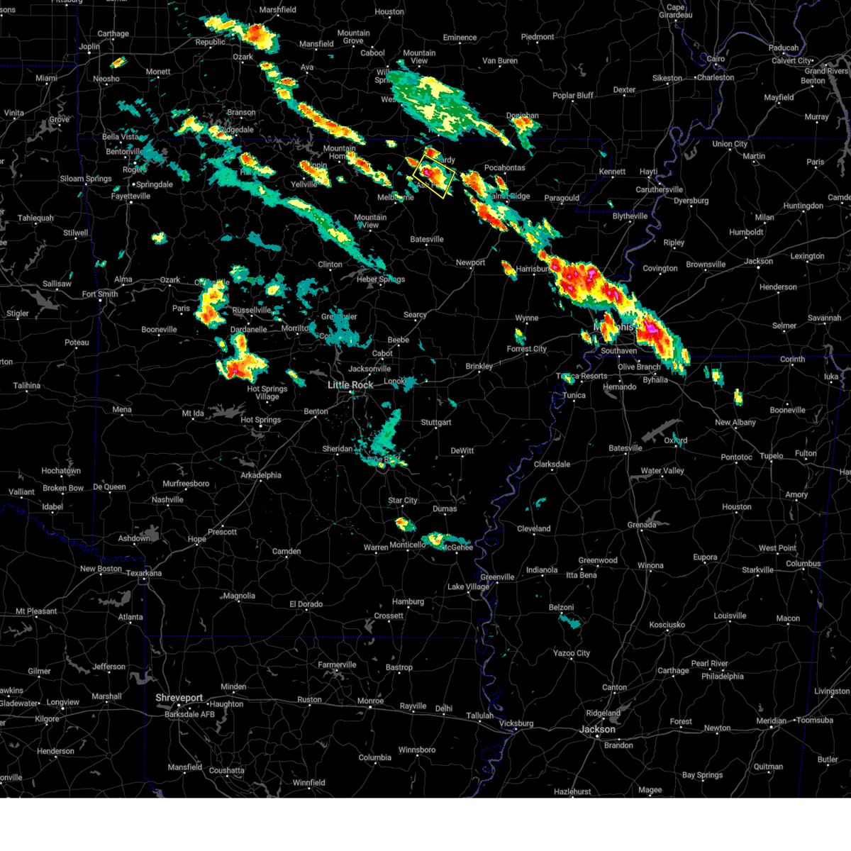 Interactive Hail Maps Hail Map for Ash Flat, AR