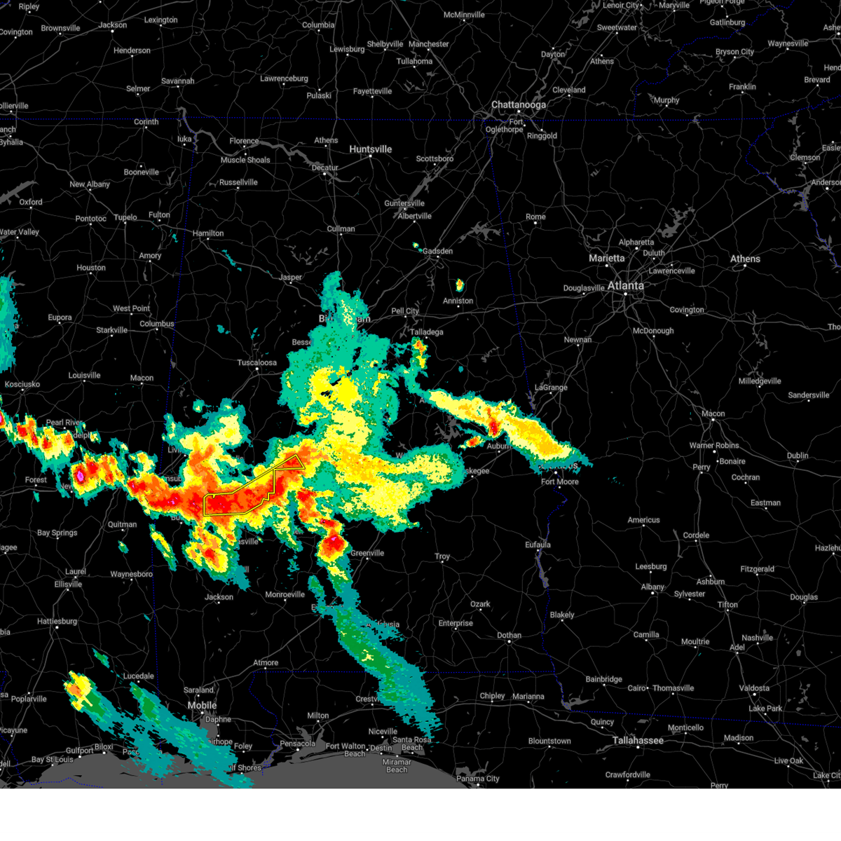 Interactive Hail Maps Hail Map for Linden, AL