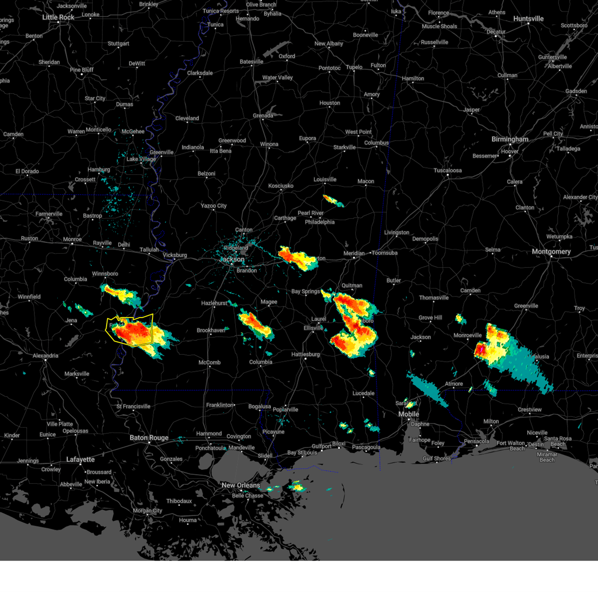 Interactive Hail Maps Hail Map for Ferriday, LA