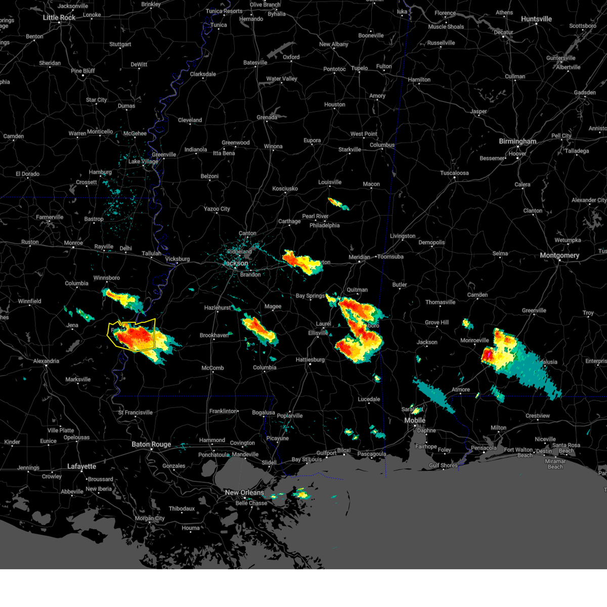 Interactive Hail Maps Hail Map for Vidalia, LA