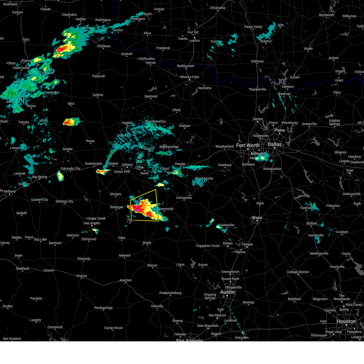 Interactive Hail Maps Hail Map for Bangs, TX