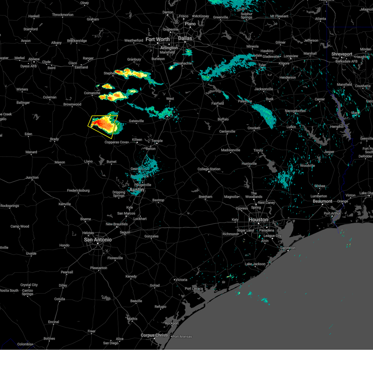 Interactive Hail Maps Hail Map for Goldthwaite, TX