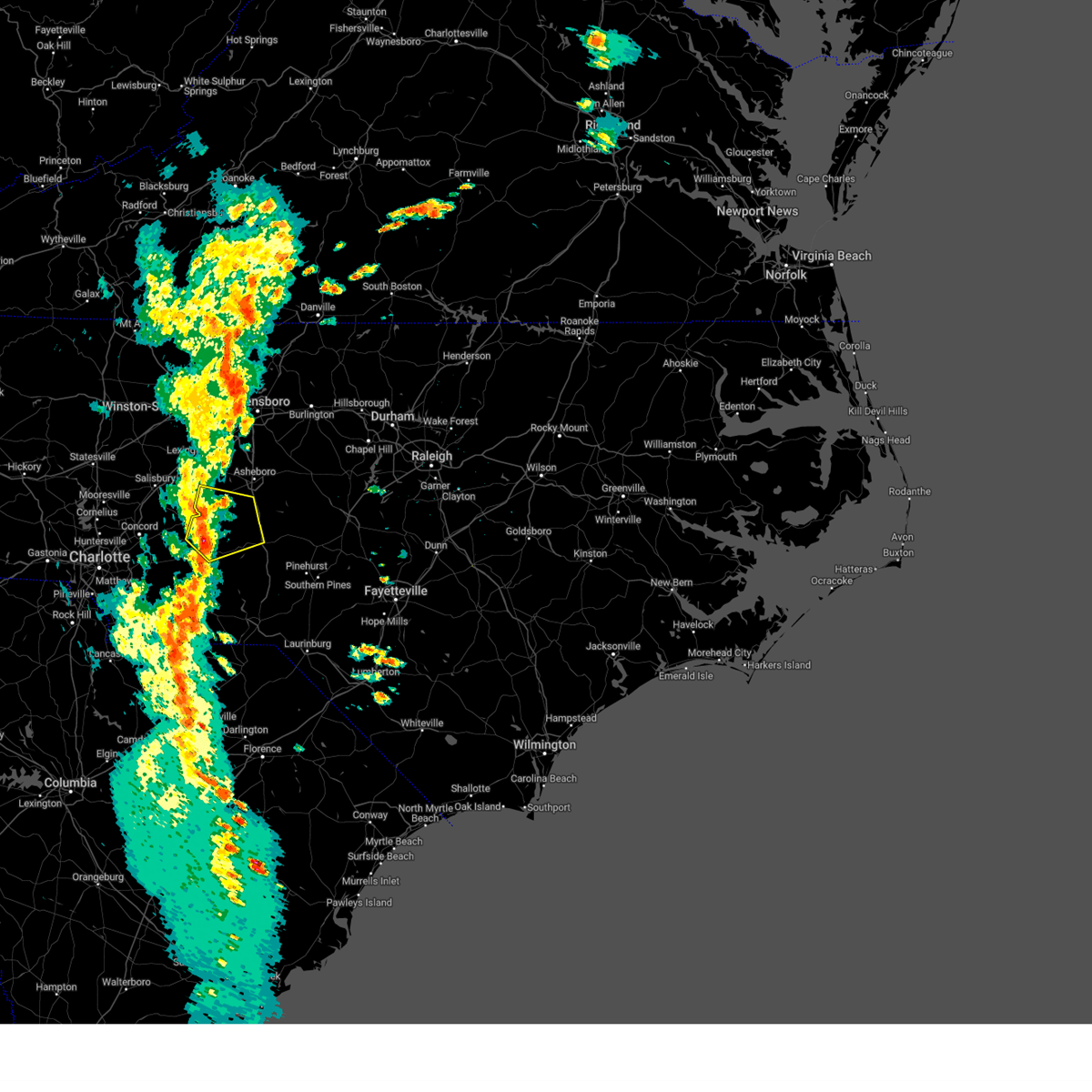 Interactive Hail Maps Hail Map for Albemarle, NC