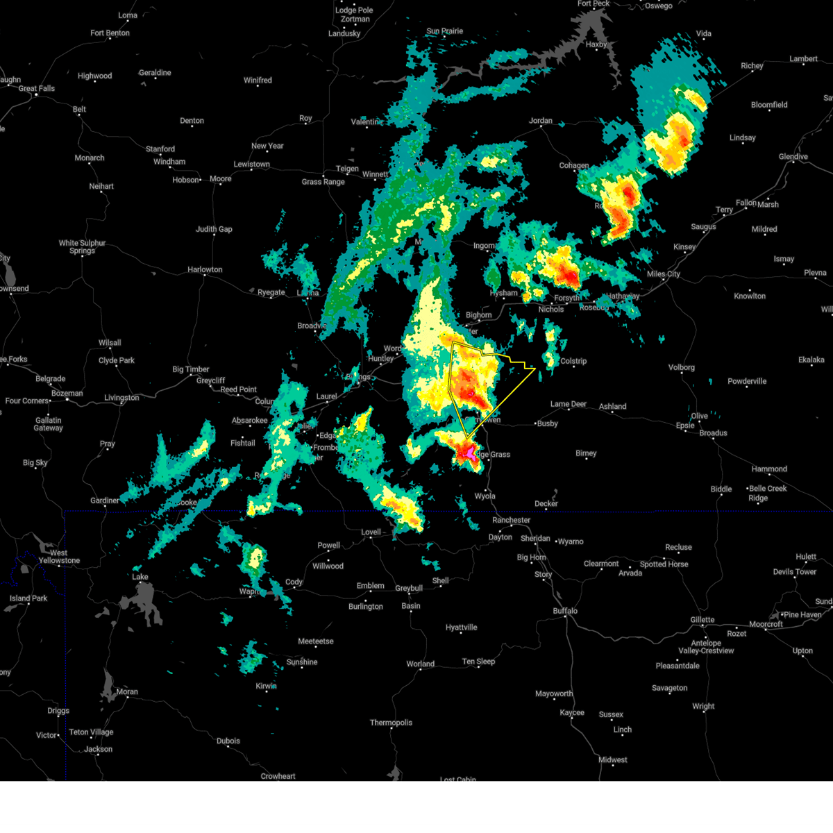 Interactive Hail Maps Hail Map for Crow Agency, MT