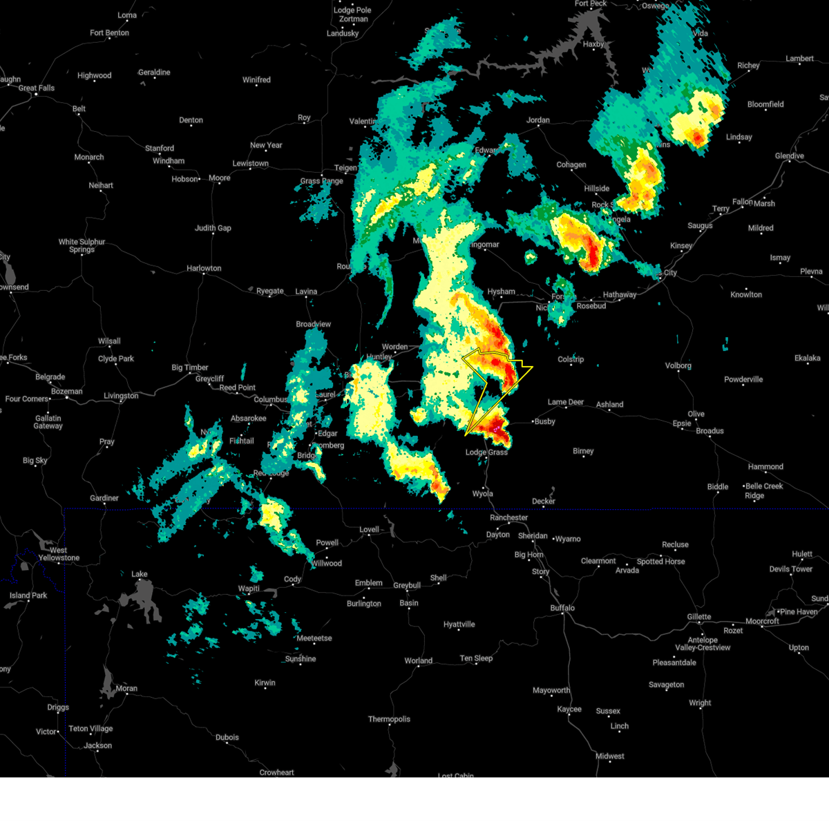 Interactive Hail Maps Hail Map for Crow Agency, MT