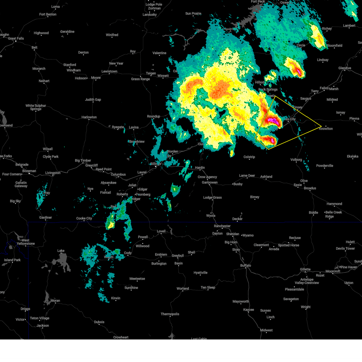 Interactive Hail Maps Hail Map for Rosebud, MT
