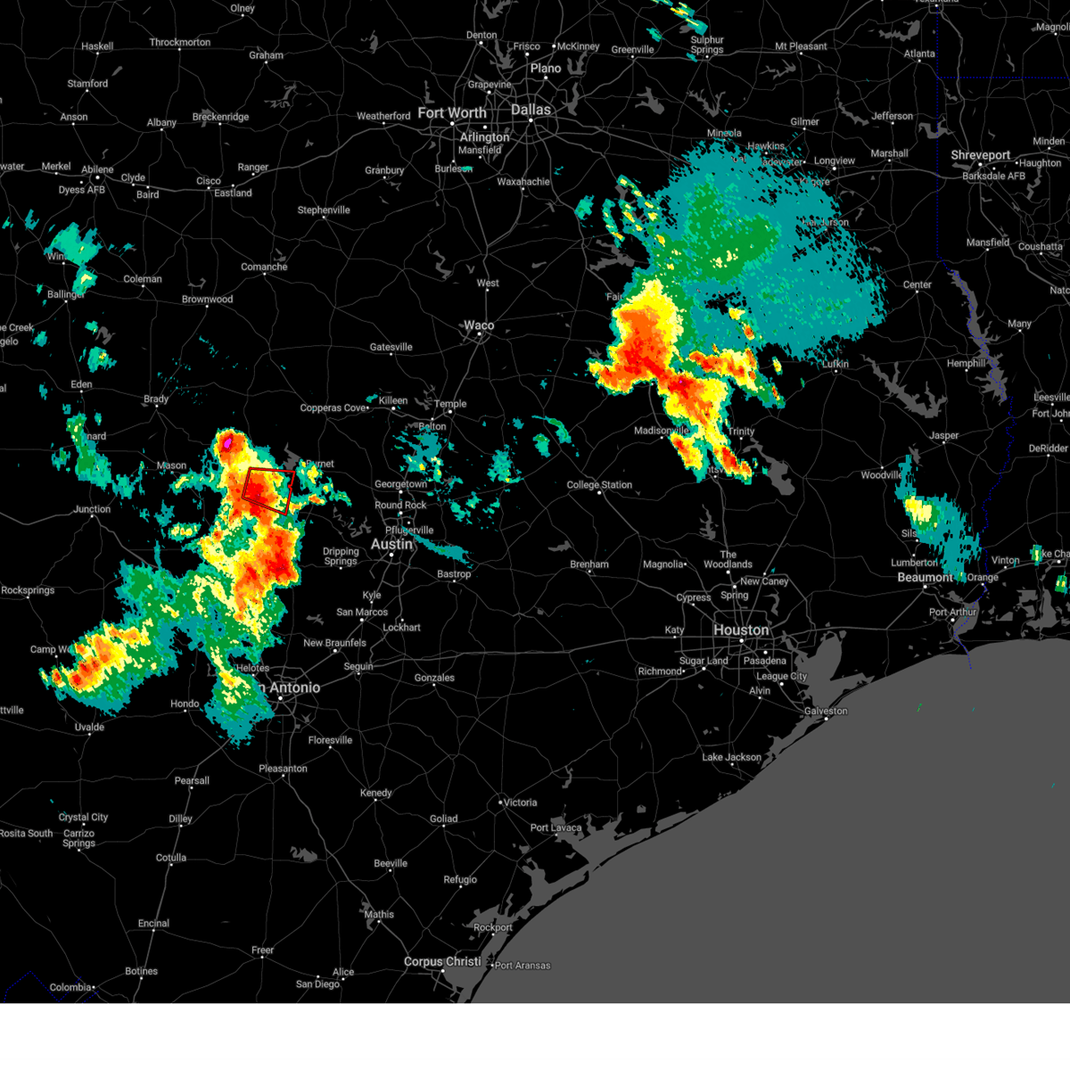 Interactive Hail Maps Hail Map for Buchanan Dam, TX