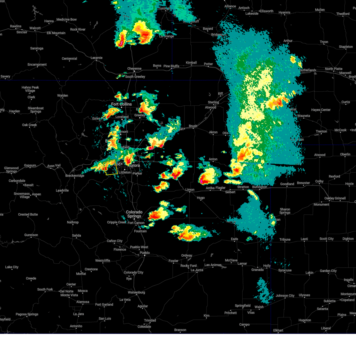 Interactive Hail Maps Hail Map for Evergreen, CO