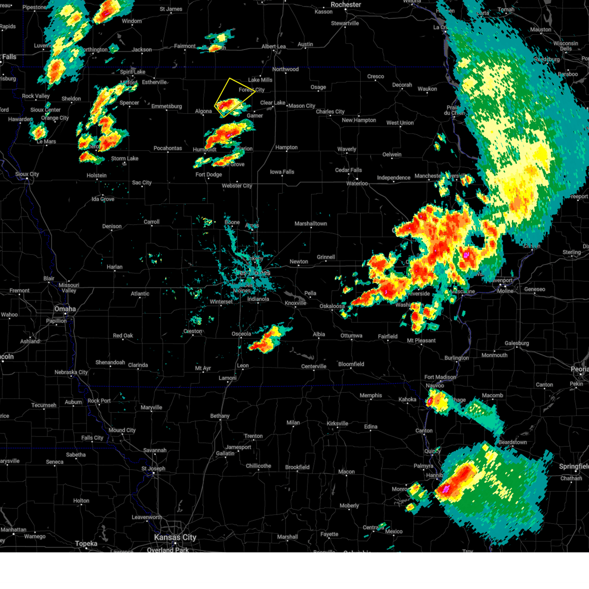 Interactive Hail Maps Hail Map for Woden, IA