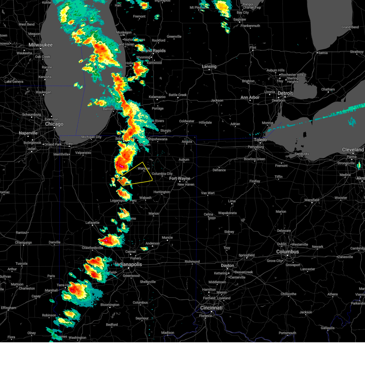 Interactive Hail Maps Hail Map for Rochester, IN