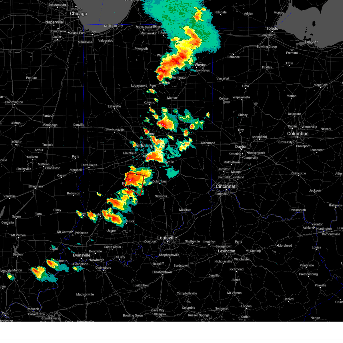 Interactive Hail Maps Hail Map for Bloomington, IN