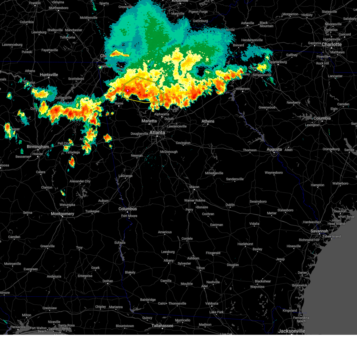 Interactive Hail Maps Hail Map for Ellijay, GA