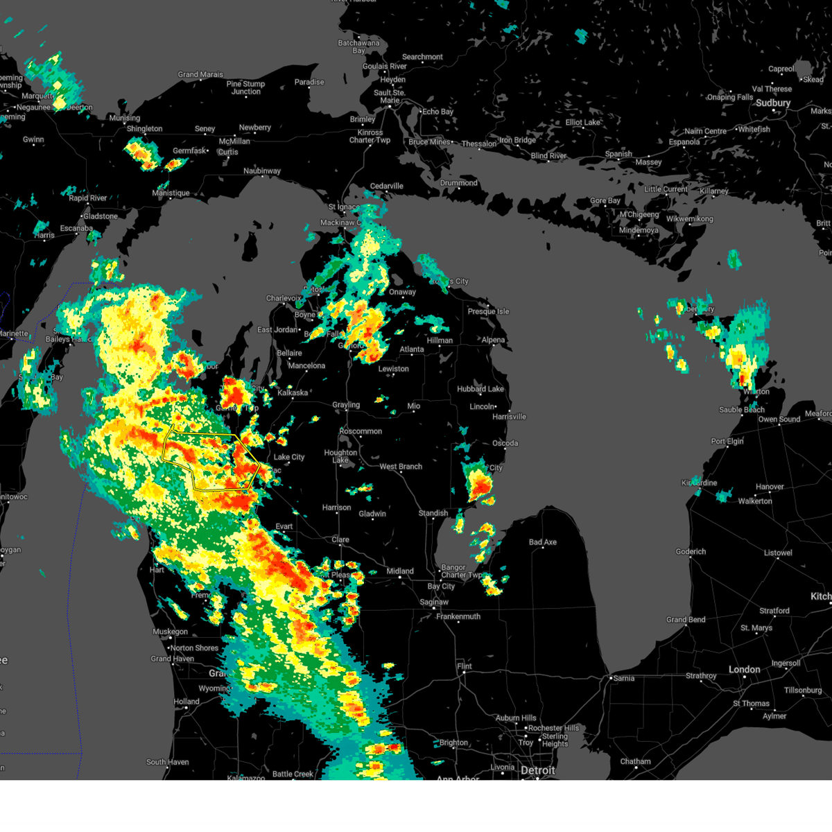 Interactive Hail Maps Hail Map for Onekama, MI
