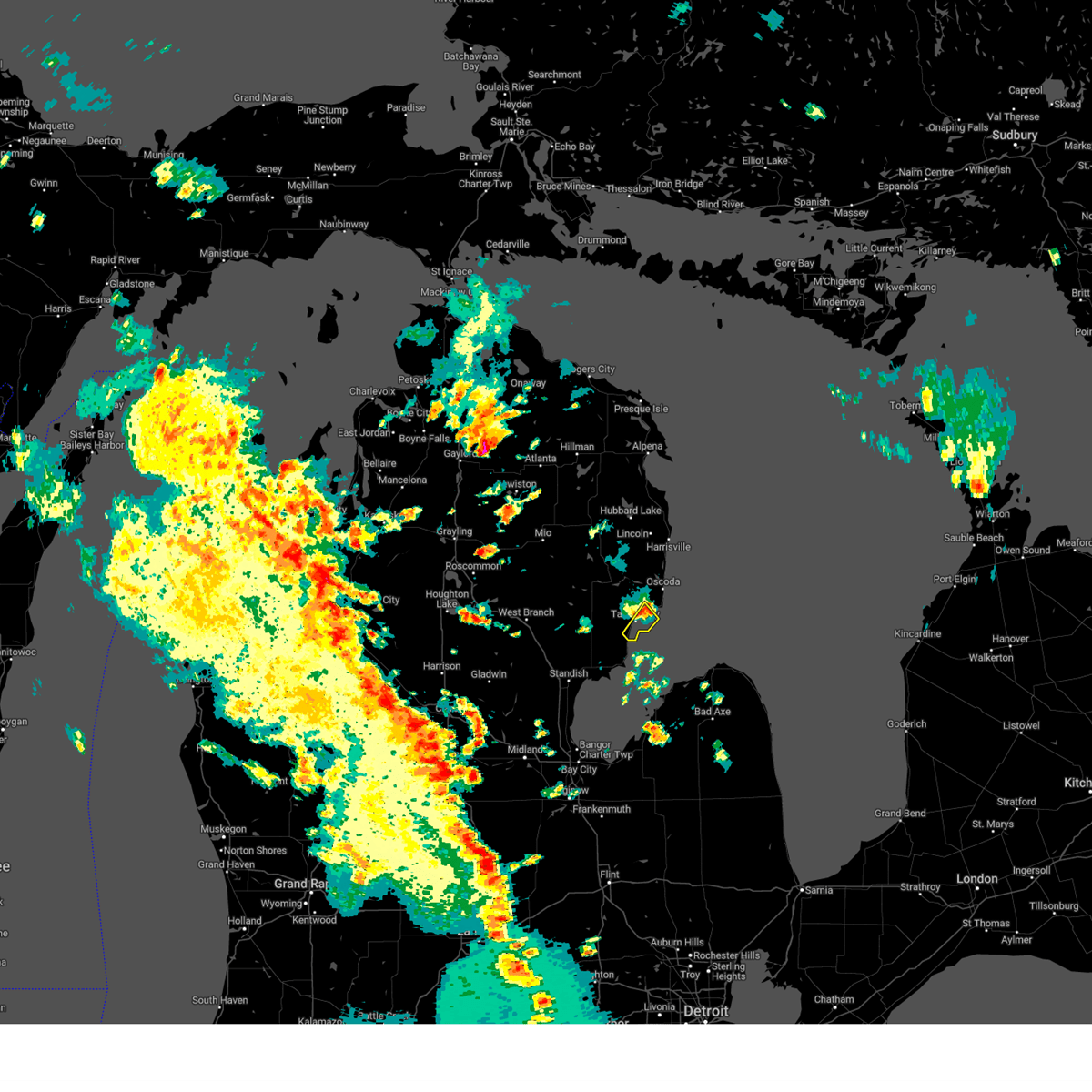 Interactive Hail Maps Hail Map for East Tawas, MI