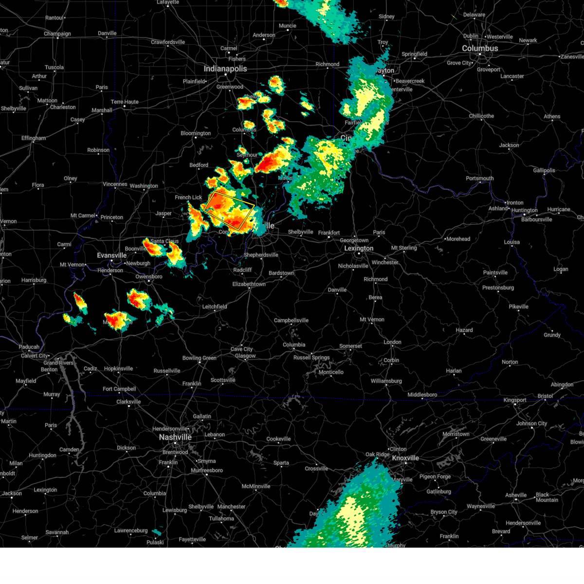 Interactive Hail Maps Hail Map for Fredericksburg, IN