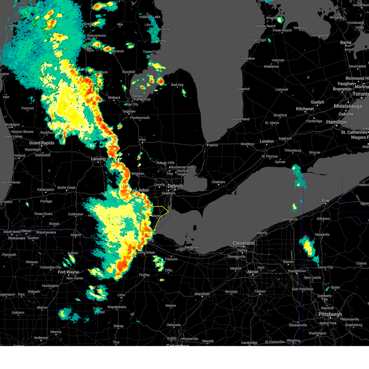 Interactive Hail Maps Hail Map for South Rockwood, MI