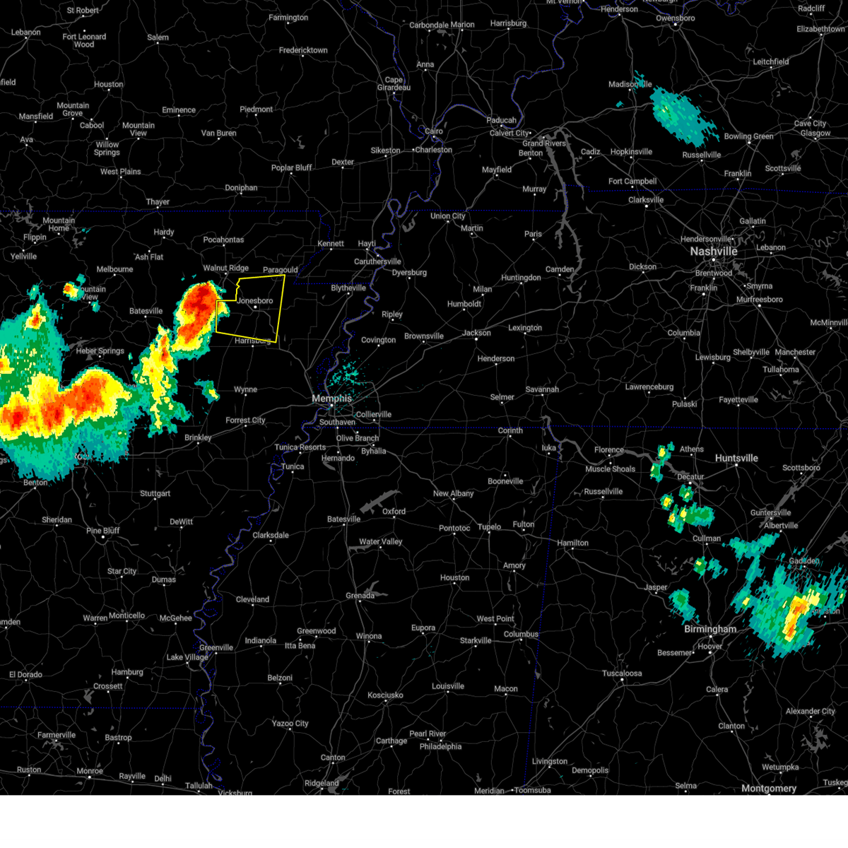 Interactive Hail Maps Hail Map for Brookland, AR