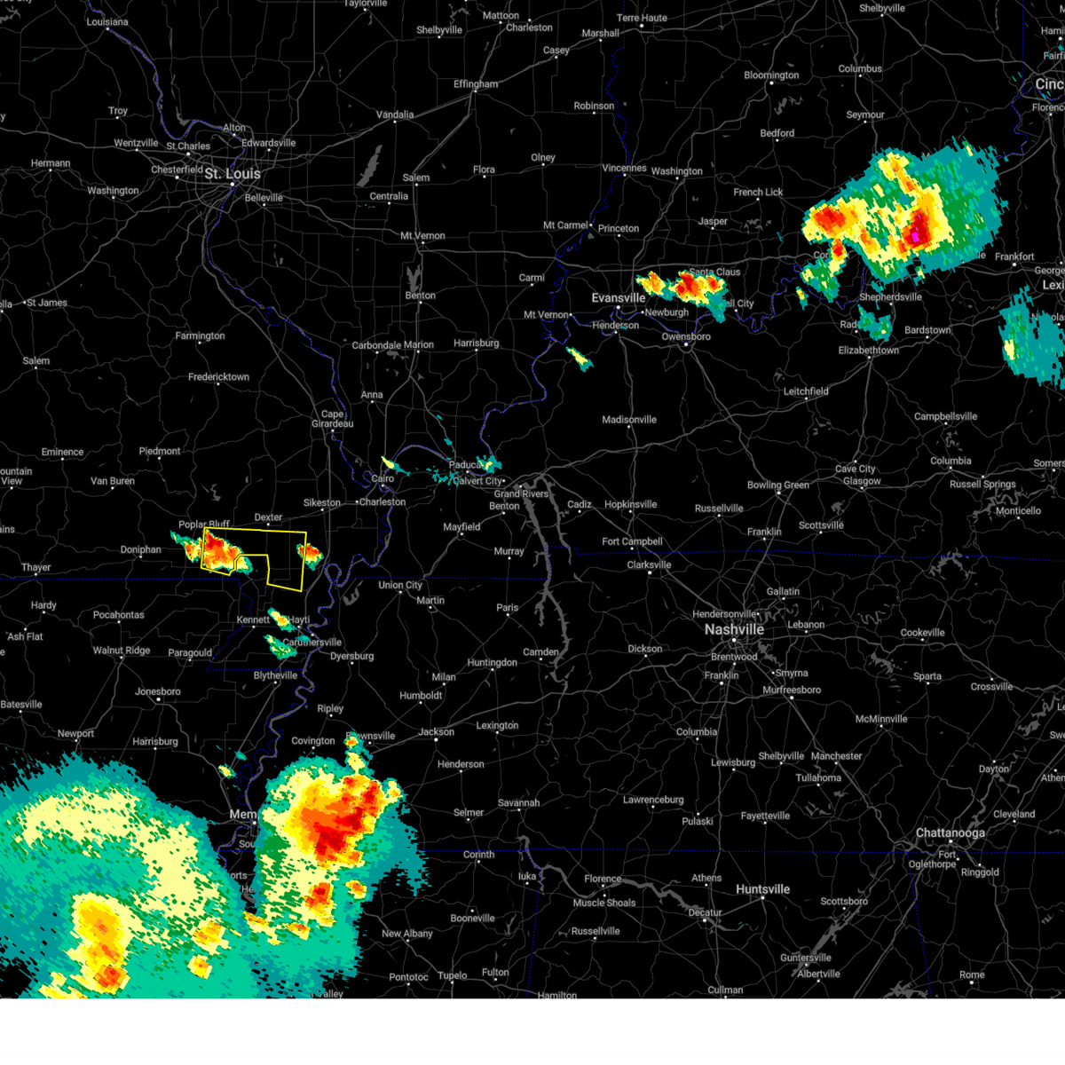 Interactive Hail Maps Hail Map for Bernie, MO